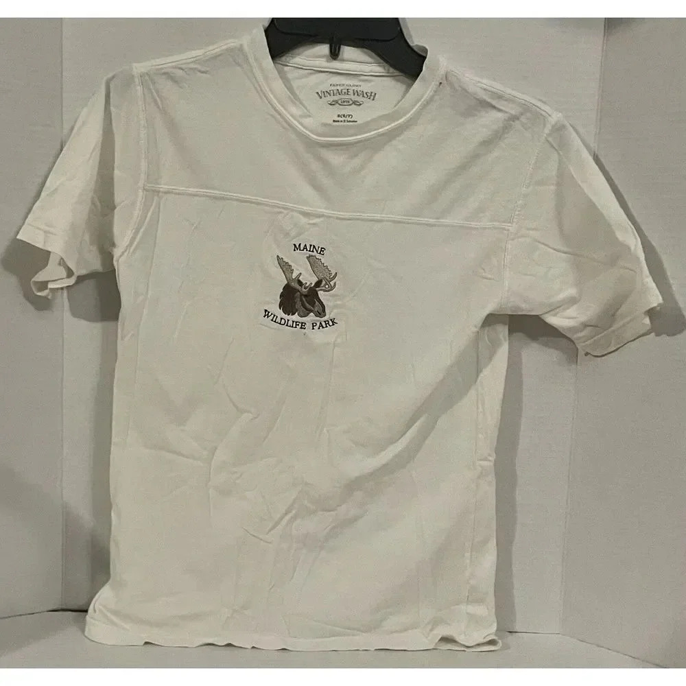 Vintage Maine Wildlife Park ￼Faded Glory Vintage Wash T-Shirt‎ Unisex Size 6/7